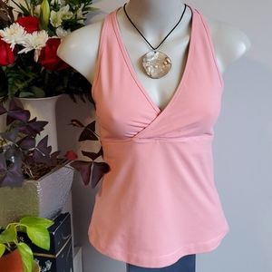 lululemon Deep V pink tank, size 10
